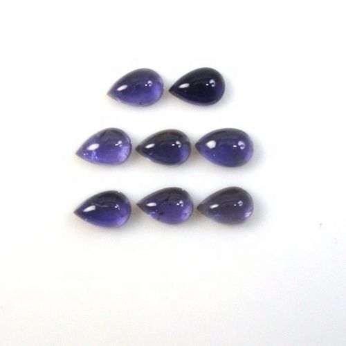 4x6mm Iolite Pear Cabochon Loose Gemstones