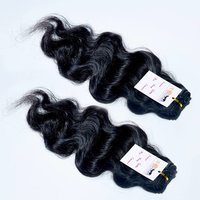 Indian Temple Human Hair Wavy Raw Indian Natural Remy Hair Machine Double Weft