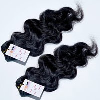 Indian Temple Human Hair Wavy Raw Indian Natural Remy Hair Machine Double Weft