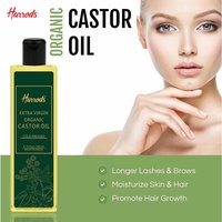 HARRODS Castor Oil 100% Pure and Natural Moisturizes and Protects Dry Skin For Hair Growth, Eyelashes, Joint and Muscle Pain 200ml