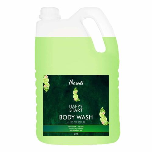 HARRODS Natural Body wash For Men & Women, Citrus, Shea Butter & Vitamin E, Skin Softening Bath & Shower Gel Body wash, Fresh & Fruity Bath 5ltr
