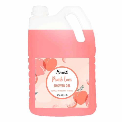 Harrods Peach Love Body Wash 5L Refill Pack, Body Wash | Vegan | Cruelty Free | 99% Natural Fragrance | Free From Paraben | Organic Body Wash | Natural Body Wash For Hotels, Clubs, Spa Ingredients: Herbs