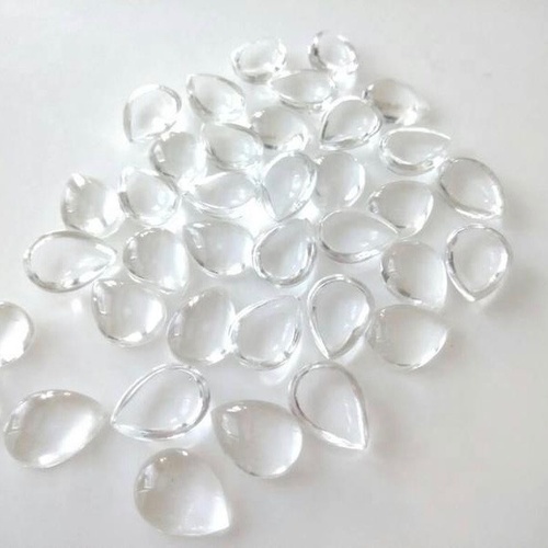 4x6mm Crystal Quartz Pear Cabochon Loose Gemstones