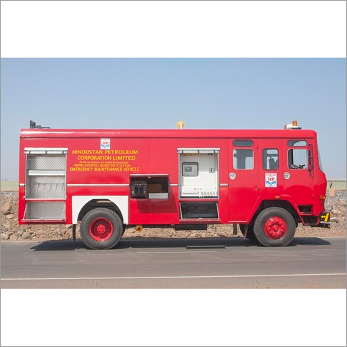 Red Emergency Maintenance Vehicle