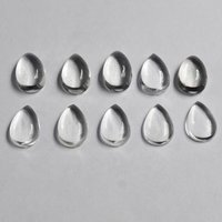 8x12mm Crystal Quartz Pear Cabochon Loose Gemstones
