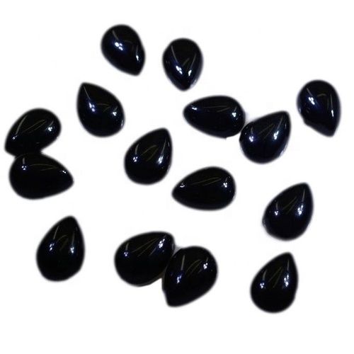 4x6mm Black Onyx Pear Cabochon Loose Gemstones