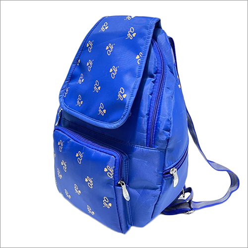 Blue Ladies Fancy Backpack Bag
