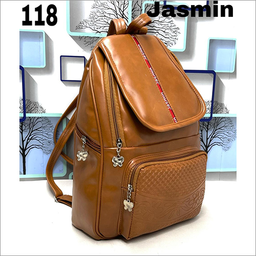 Brown 15 Inch Leather Backpack Bag