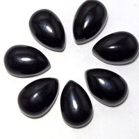 8x12mm Black Onyx Pear Cabochon Loose Gemstones