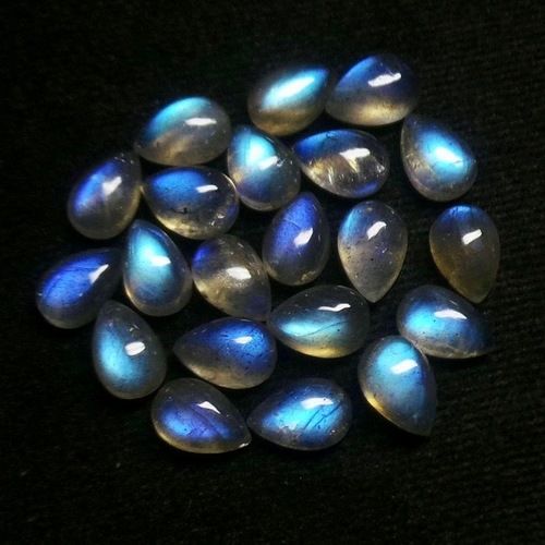 3x5mm Labradorite Pear Cabochon Loose Gemstones