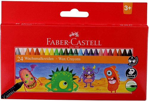 Faber-Castell Wax Crayons - 24 Shades By COMMERCE INDIA
