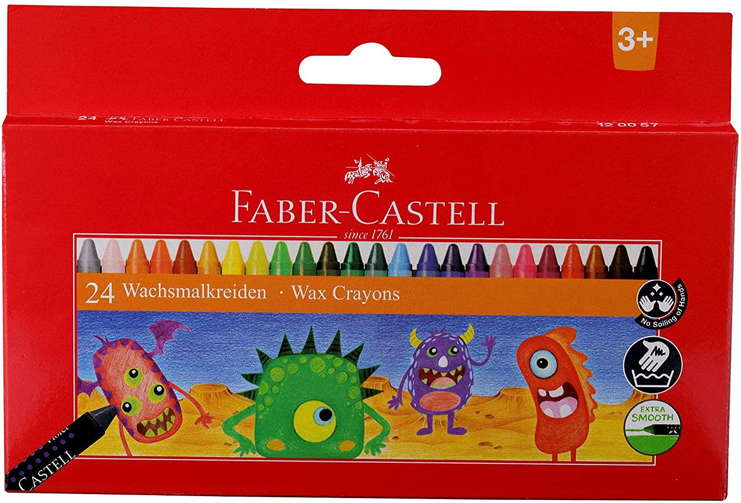 Faber-Castell Wax Crayons - 24 Shades
