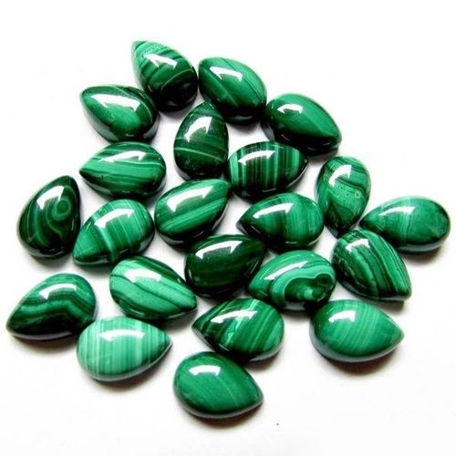 7x10mm Malachite Pear Cabochon Loose Gemstones