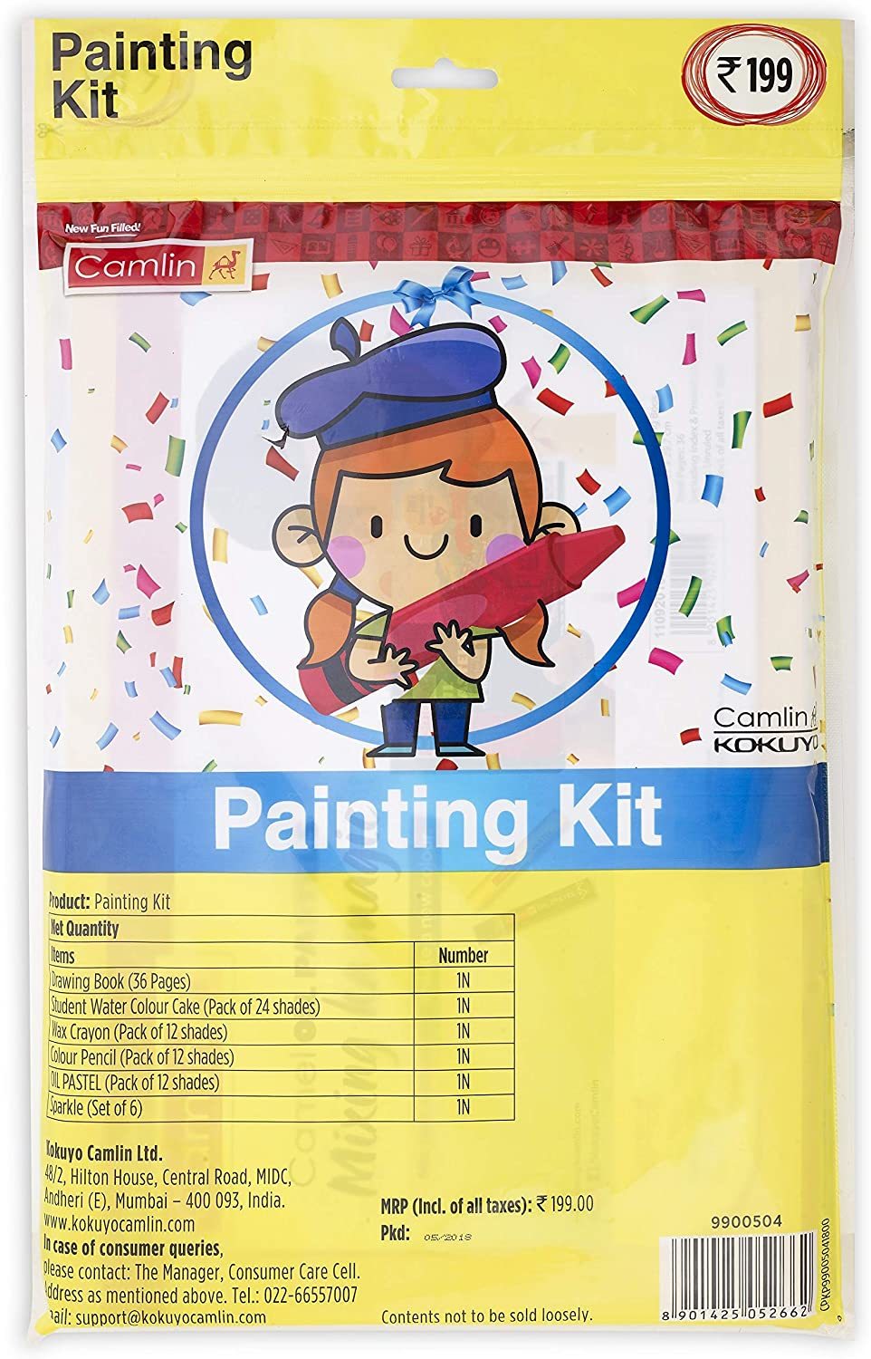 Camlin Painting Kit 199 Combo - Multicolor