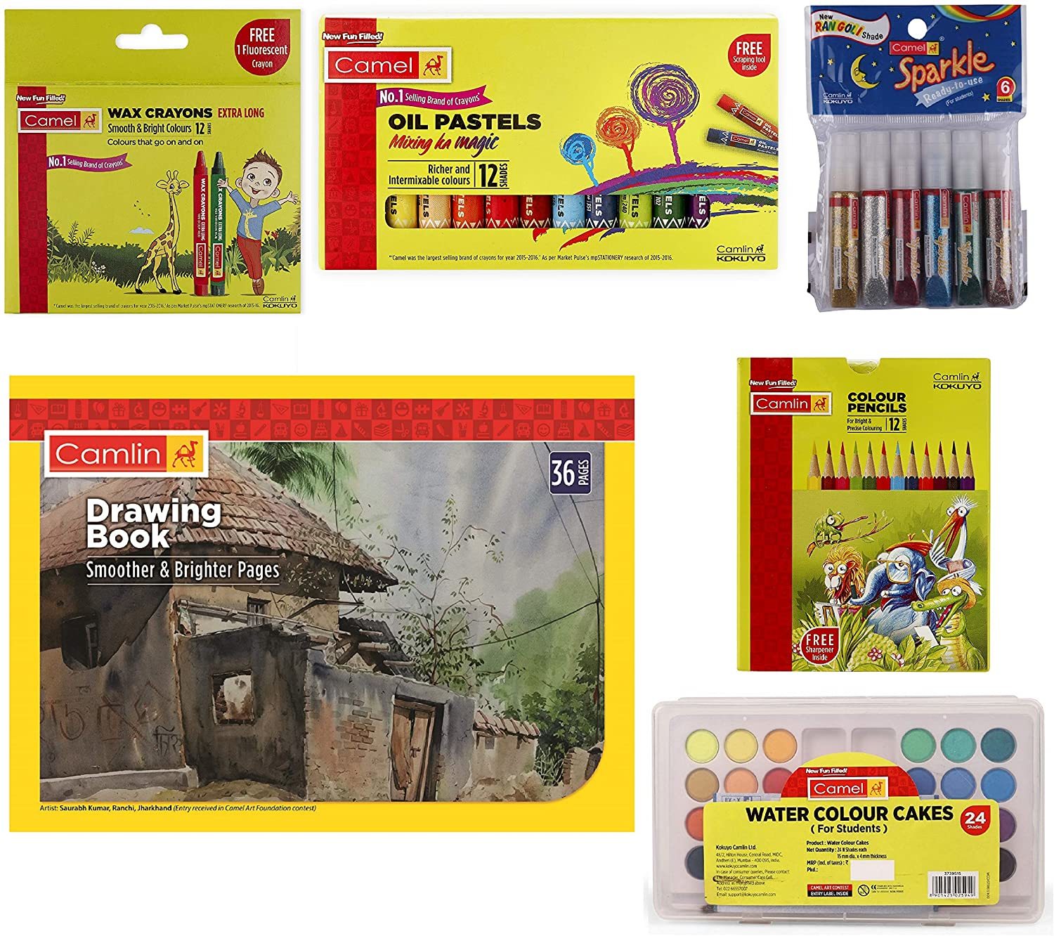 Camlin Painting Kit 199 Combo - Multicolor