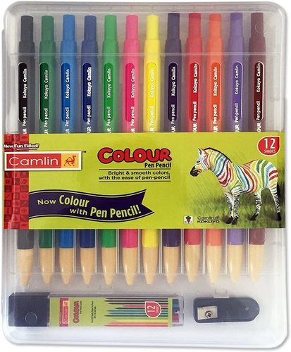 Camlin Color Pen Pencils, Multicolour, Pack of 12 By COMMERCE INDIA