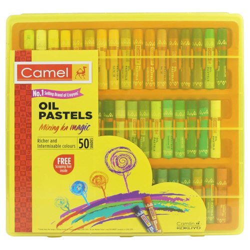 Camel Oil Pastel With Reusable Plastic Box - 50 Shades
