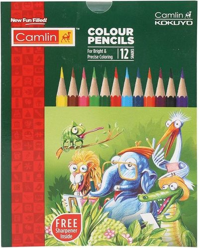 Camlin Colour Pencils 12 Shades By COMMERCE INDIA