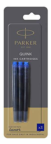 Parker(luxar) Quink Cartridge Blue By COMMERCE INDIA