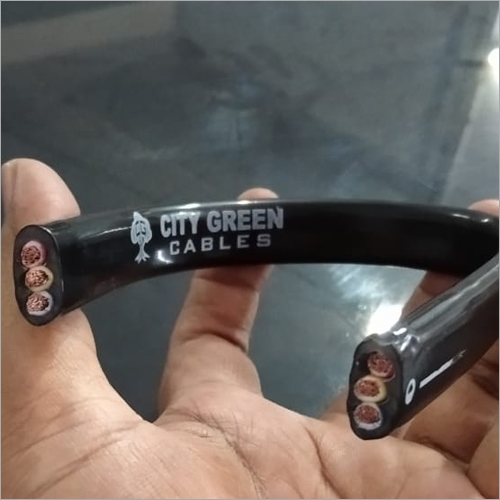 Black Submersible Cable - Copper Conductor, Long Life Warranty | Ideal for Industrial Applications