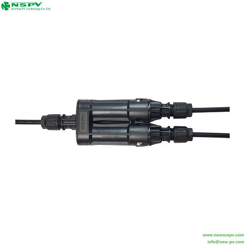 4FBCC00-15 TUV Certified Waterproof 2 to 1 Solar Branch Fuse Connectors 1500VDC For Solar Energy System