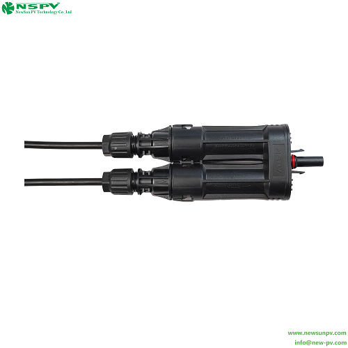 NSPV Solar Fuse Connector PV 2 to 1 Branch Connectors 1500VDC Solar Fusible Link For Solar System Protection