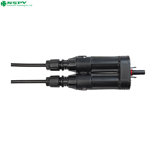 Nspv Solar Fuse Connector Pv 2 To 1 Branch Connectors 1500Vdc Solar Fusible Link For Solar System Protection - Color: Black
