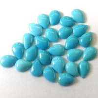 7x10mm Sleeping Beauty Turquoise Pear Cabochon Loose Gemstones