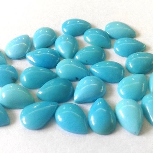 8x12mm Sleeping Beauty Turquoise Pear Cabochon Loose Gemstones