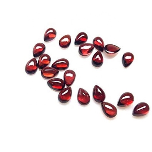 3x5mm Mozambique Red Garnet Pear Cabochon Loose Gemstones