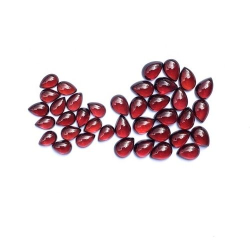 6x9mm Mozambique Red Garnet Pear Cabochon Loose Gemstones