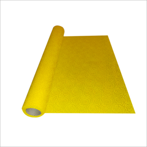 Yellow Rose Print Embossed Non Woven Sheet