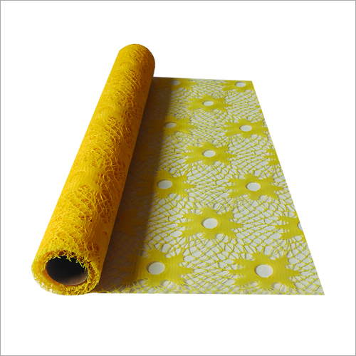 Yellow Spider Net Fabric