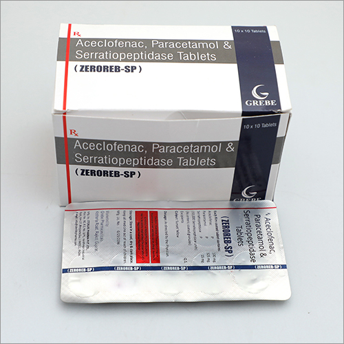 Aceclofenac, Paracetamol Serratiopeptidase Tablets
