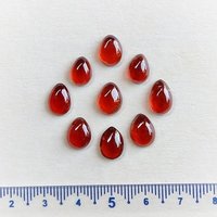 5x8mm Hessonite Garnet Pear Cabochon Loose Gemstones
