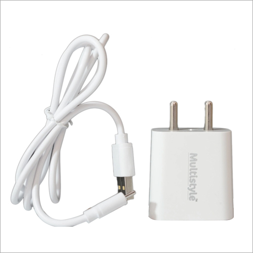 Single USB Mobile Charger - Plastic Body White Color | Uses: For Mobile Packing Type: Packet Condition: New