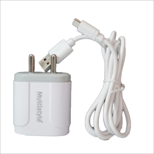 White Mobile Charger - Plastic Body, Compact Size, Crisp White Color | Ideal for Travel, Convenient Packet Packing Type, New Condition