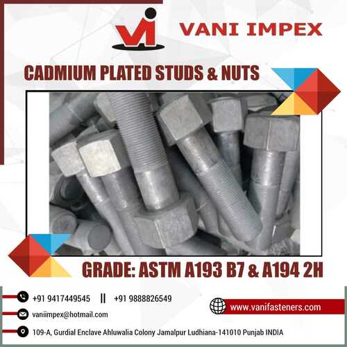 B7 Stud Bolts Cadmium Plated