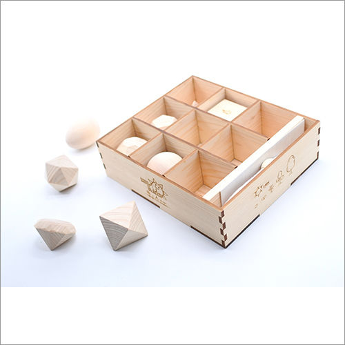 Wooden Handmade Toy Blocks Made of NIKKO Cypress Intellectual Training Education Made in Japan
