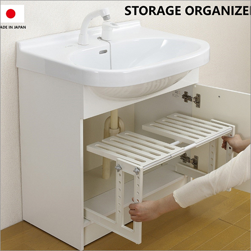 Functional Extensible Free Rack Under Sink Storage Organization Organizer Space Saving Made in Japan