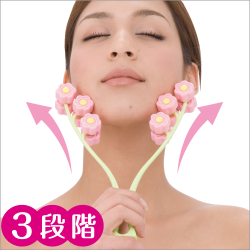 Flower Face Up Roller Facial Massager Relax At Home Personal Beauty Care Made in Japan