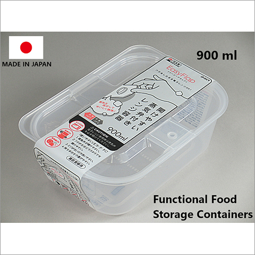 EasyFlap 900ml Food Storage Container with Steam Valve Microwave & Dishwasher-safe Japan Made