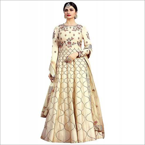 Embroidery With Multi Work Gown