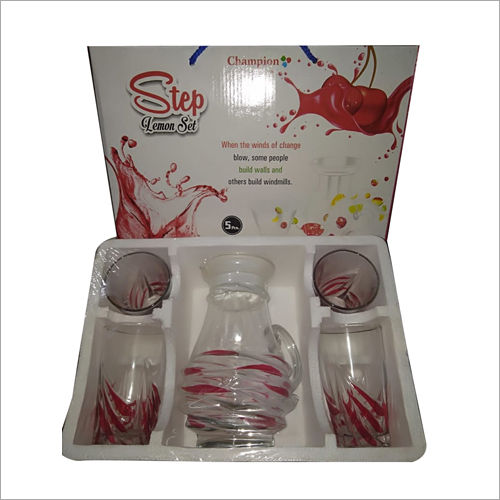 Clear Natural Step Lemon Juice Glass Set