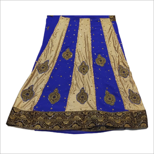 Multicolor Blue Color Lehenga Saree