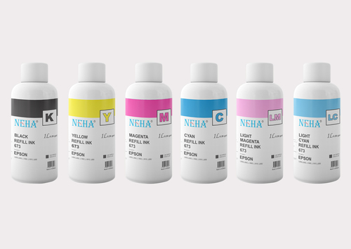 NEHA 673 FOR USE IN L800,L805,L850,L810 Ink (1Litre)