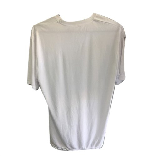 Cotton Mens White Plain T Shirt