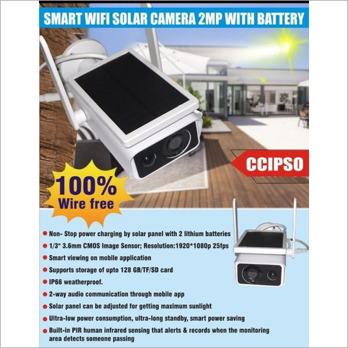 Smart Wifi Solar Camera With Battery Pack By AZIMUTH INTERNATIONAL