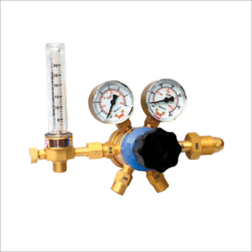 DF Series Double State Gas Regulator With Flow Meter By WELDING ZONE