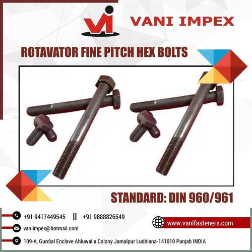 Rotavator Fine Pitch Hex Bolt Din 960/961